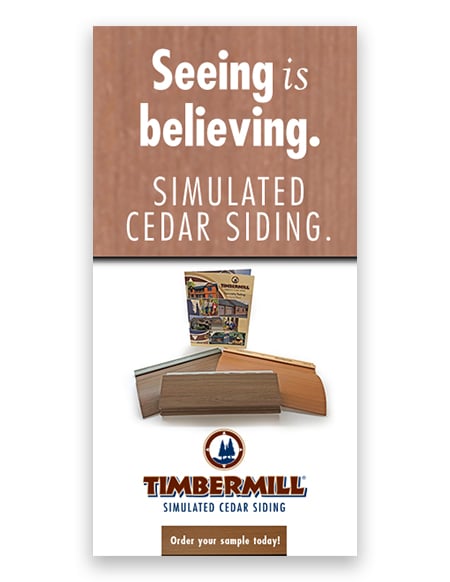 Timbermill Cedar Siding ad example